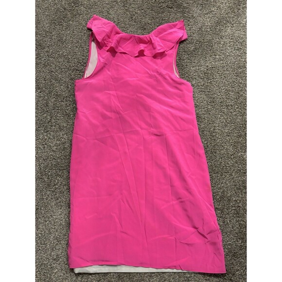 Amanda Uprichard Womens Bright Pink Ruffle Silk Sleeveless Top Size M - Picture 6 of 6